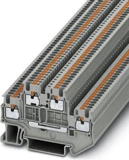 Phoenix Contact PTTB 1,5/S 3208511 Klem 2-etages Aantal polen: 4 0.14 mm² 1.5 mm² Grijs 50 stuk(s)
