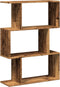 vidaXL - Kamerscherm - / - boekenkast - 3-laags - 70x24x97 - cm - hout - oud - hout
