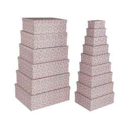 Set decoratieve dozen Versa Rood Karton Rozen (15 Onderdelen)