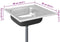 vidaXL - Gootsteen - met - afvoerset - 600x600x155 - mm - roestvrij - staal - zilver