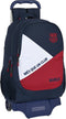 Schoolrugzak met Wielen F.C. Barcelona Corporativa Blauw Kastanjebruin (32 x 44 x 16 cm)