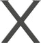 vidaXL - Eettafelpoten - 2 - st - X-vormig - 80x(72-73) - cm - staal - antraciet