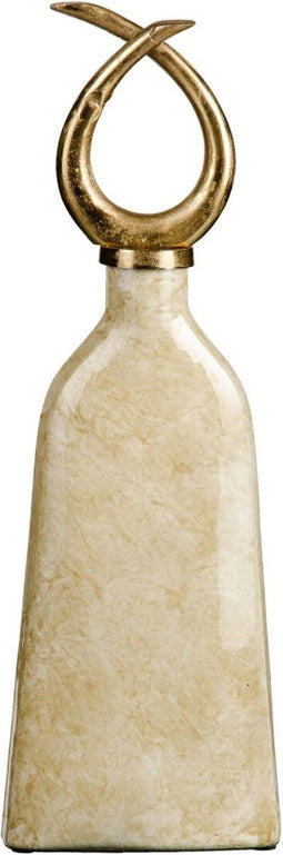 Vaas Kristal Gouden Metaal Wit 10 x 10 x 53 cm