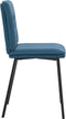 vidaXL - Eetkamerstoelen - 2 - st - fluweel - blauw
