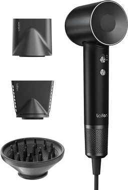 Laifen Swift Special High Speed Fohn met diffuser - Mat Zwart - Haardroger met ionische technologie - 3 warmtestanden