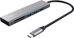 Trust Halyx - USB-C Hub en Kaartlezer - 3x USB 3.2 poorten - Aluminium