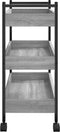 vidaXL - Keukentrolley - 50x30x70 - cm - bewerkt - hout - grijs - sonoma - eikenkleur