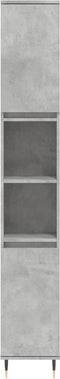 vidaXL - Badkamerkast - 30x30x190 - cm - bewerkt - hout - betongrijs
