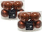 10x stuks kerstballen terra bruin van glas 6 cm - mat/glans - Kerstboomversiering