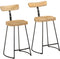 vidaXL - Barkrukken - 2 - st - 49x43x88 - cm - massief - mangohout