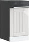 vidaXL - Vaatwaspaneel - Lucca - bewerkt - hout - hoogglans - wit