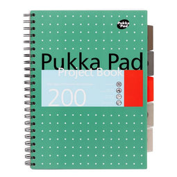 Pukka Pad - Projectboek Pad Metallic A4 lijn 5-tabs 200 pagina's 80gr groen