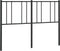 vidaXL - Hoofdbord - 135 - cm - metaal - zwart