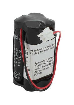 Fischer AW-0480-0080-AAA-NM01 - Noodverlichting Accu NiMH 4.8V 800mAh F2x2 Micro AAA - 100mm kabel en stekker