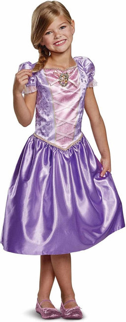 Disney Officiale klassieke Raponsje verkleedpartij voor meisjes, Rapunzel kostuum kinder verkleedkleding, verwarde verkleedkleding voor meisjesoutfit, prinsessen kostuums voor meisjes, Wereldboekendag kostuums voor meisjes van 7-8 jaar