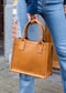 Berba Dames Leren Handtas Icons 885-114 Cognac