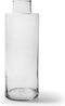 Jodeco Bloemenvaas Willem - helder transparant - glas - 11,5 x 26 cm - fles vorm vaas