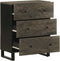 vidaXL - Dressoir - 60x33x75 - cm - massief - mangohout - zwart