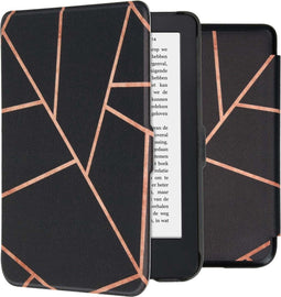 imoshion E-reader Hoesje - Geschikt voor Kobo Clara 2E, Tolino Shine 4 - Design Sleepcover Bookcase - Black Graphic