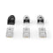 Nedis RJ45-Connector - RJ45 Pass Through - Stevig/Gesnoerd FTP CAT6a - Recht - Verguld - 10 Stuks - PVC - Grijs / Wit / Zwart - Doos