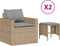 vidaXL - Loungeset - 4-delig - PE-rattan met kussens - beige (2 stuks)