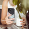 iMoshion Hoesje Geschikt voor Samsung Galaxy A42 Hoesje Siliconen - iMoshion Design hoesje - Zwart / Roze / Graphic Marble Pink