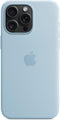 Apple iPhone 15 Pro Max - Silicone Backcover MagSafe - Schokabsorberend - Lichtblauw