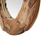 vidaXL - Decoratieve - spiegel - rond - 60 - cm - teakhout