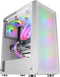 Mars Gaming MC-FW - Tower Behuizing - ATX Micro-ATX Mini-ITX - Gehard Glas - Wit