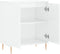 vidaXL - Dressoir - 60x35x70 - cm - bewerkt - hout - hoogglans - wit