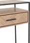 J-Line console Zigzag 2 Lades - hout/metaal - naturel/zwart