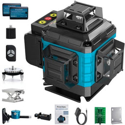 Five Stars TR305 - Kruislijnlaser - 4D 16 Lijnen - Zelfnivellerend - Groene Laser