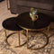 HSM Collection Ronde salontafel Finnley - ø60 cm - black wash/antique gold - s/2