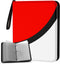 NAPI Verzamelmap - Binder Map voor 400 Kaarten - 4 Pocket - Kunstleer - Ritssluiting - A5 Formaat - Rood/Wit