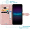iMoshion Hoesje Geschikt voor Sony Xperia 1 IV Hoesje Met Pasjeshouder - iMoshion Mandala Bookcase - Rosé Goud