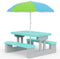 Spielwerk Kinder Tuinset - Kinderzitgroep - Inclusief Parasol UV-bescherming - Mint Grijs