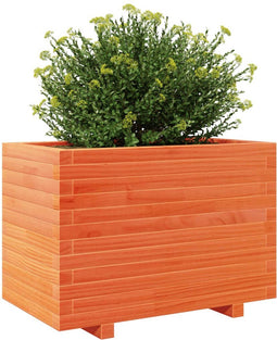 vidaXL - Plantenbak - 70x40x49,5 - cm - massief - grenenhout - wasbruin