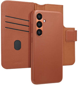 Accezz Samsung Galaxy S23 FE - Leather Bookcase 2-in-1 met MagSafe - Nappa leer - Sienna Brown