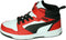 PUMA Rebound V6 Mid AC+ PS - Hoge sneakers - SoftFOAM+ demping - PUMA White-PUMA Black-For All Time Red