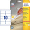 Avery L4744REV-25 - Afneembare Etiketten 96x50,8mm - 250 stuks - Wit