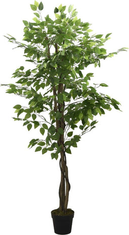vidaXL - Kunstplant - ficus - 630 - bladeren - 120 - cm - groen