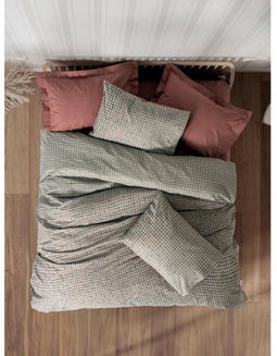 Beddengoedset - Dekbedovertrek 240 x 220 cm + 2 kussenslopen 60 x 60 cm - 100% katoen - Rood (2 stuks)