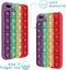 iMoshion Hoesje Geschikt voor iPhone 8 Plus / 7 Plus Hoesje Siliconen - iMoshion Pop It Fidget Toy - Pop It hoesje - Rainbow