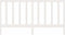 vidaXL - Hoofdbord - 206x4x100 cm - massief grenenhout - wit