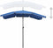 vidaXL - Parasol - met - paal - 200x130 - cm - azuurblauw