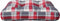 vidaXL - Palletkussen - 50x50x12 - cm - stof - ruitpatroon - rood