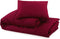 vidaXL - Dekbedovertrekset - 135x200 - cm - katoen - bordeauxrood