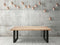 Feel Furniture - 240x100 Eettafel - Massief Glad Boomstamblad Eiken - 5 cm dik - U Frame