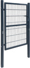 vidaXL - Poort - dubbelstaafmat - (enkel) - 106x230 - cm - antracietgrijs
