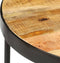 vidaXL - Salontafel - ovaal - 100 - cm - massief - ruw - mangohout - en - staal